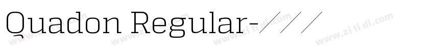 Quadon Regular字体转换